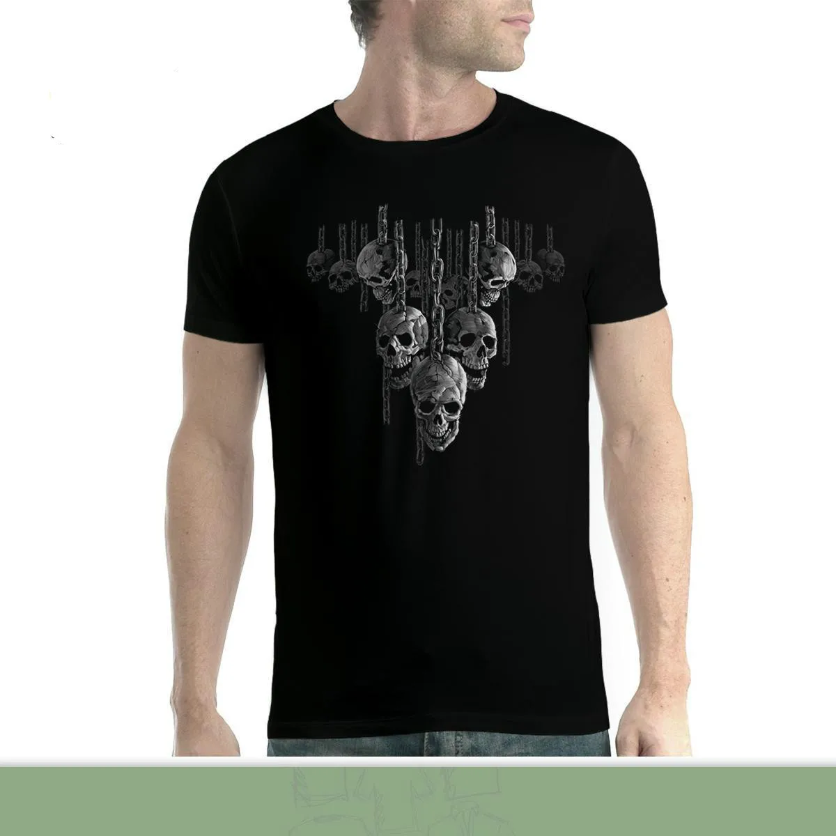 Висячие черепа Мужская футболка XS-5XL Новая мужская Топы короткий рукав хлопок