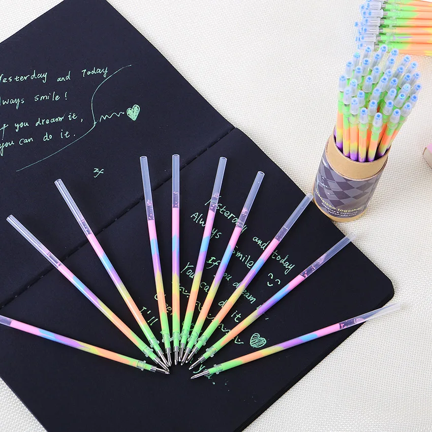 

20PCS Bullet 6 in 1 Highlighter Colorful Gel Pen Refills Students Watercolor Painting Pens Office Supplies