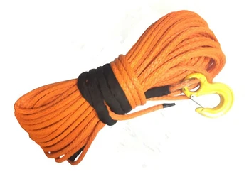 

12mm * 30m Orange Synthetic Winch Rope With Hook For 4X4 4WD ATV UTV OFF-ROAD