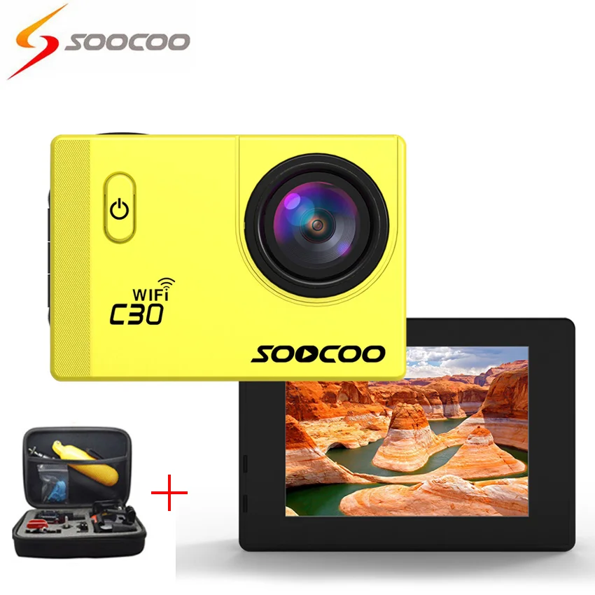  [+Bag] SOOCOO C30 4K 1080p Wifi Action Sport Camera (70-170 Degrees) 2.0 LCD DVR Video Mini Cameras deportiva Camcorders Cam 