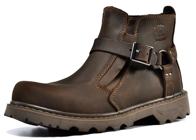 mens boots with buckles and straps