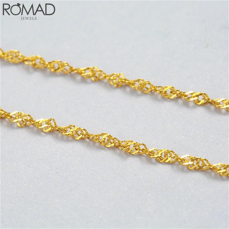 Золотая цепь ROMAND женские серебряные ожерелья цепи для изготовления ювелирных