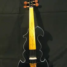 Хорошая черная лучшая модель 4/4 электрическая скрипка+ акустическая скрипка