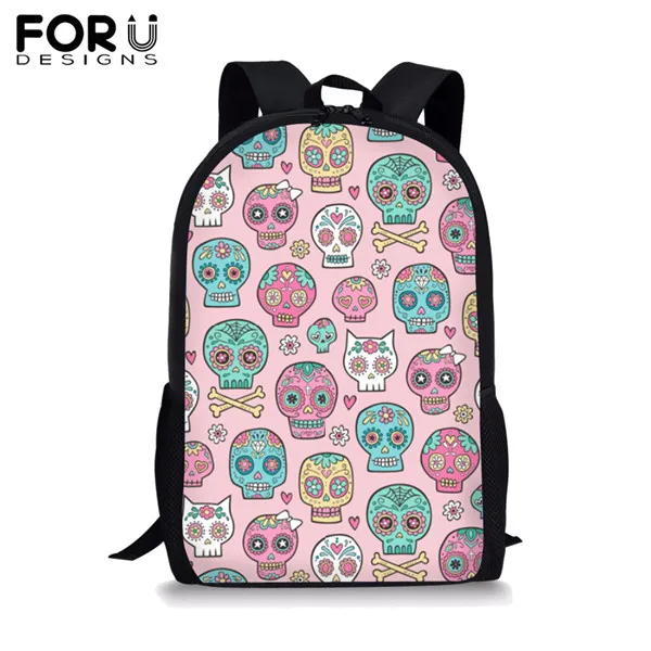 CDYH0915C FORUDESIGNS/детские школьные сумки для девочек и мальчиков; крутые рюкзаки с принтом черепа для подростков; Простые рюкзаки для начальной школы; сумка для студентов; Новинка года - Цвет: CDYH0915C
