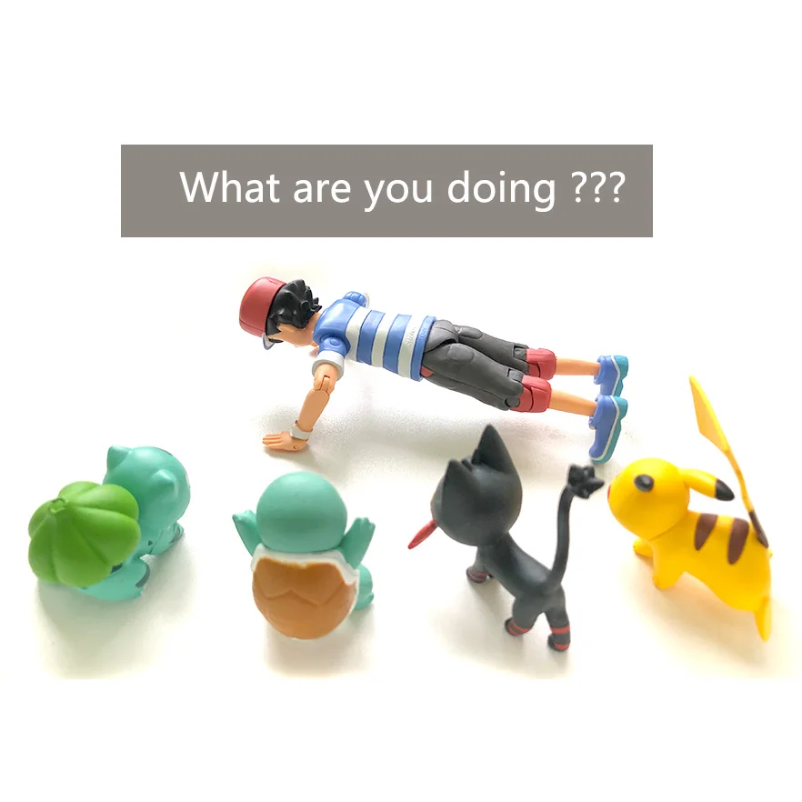 

What are you doing ash movable figure 5pieces/set Original anime figures Collection model toys KEN HU STORE