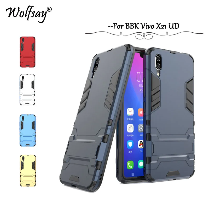 Чехол wolfsay BBK Vivo X21 чехол UD тонкий Робот Броня резиновая Капа для телефона X 21 X21A X21UD
