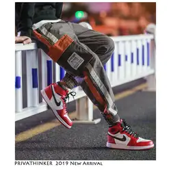 Privathinker 2019 летние мужские брюки-карго Лоскутные хип-хопбрюки эластичные карманы Tatical Повседневная Уличная мешковатые брюки