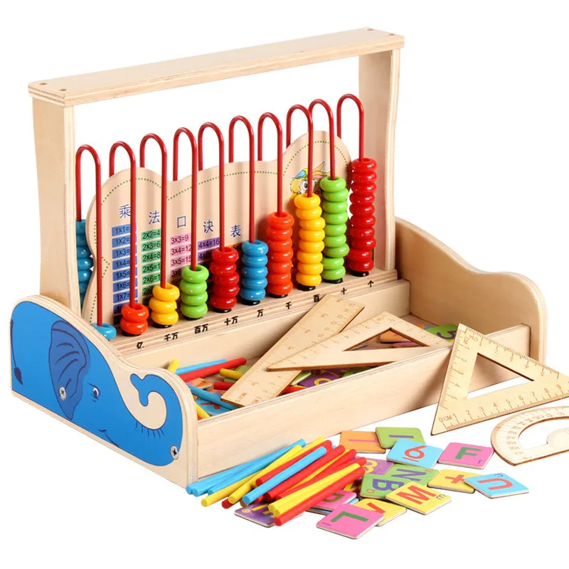 Wooden Beads Toy Multi-Function Multiplication Table with Counting Sticks Math Abacus Scores Educational Toy Montessori Juguetes Wooden Beads Toy Multi-Function Multiplication Table with Counting Sticks Math Abacus Scores Educational Toy Montessori Juguetes