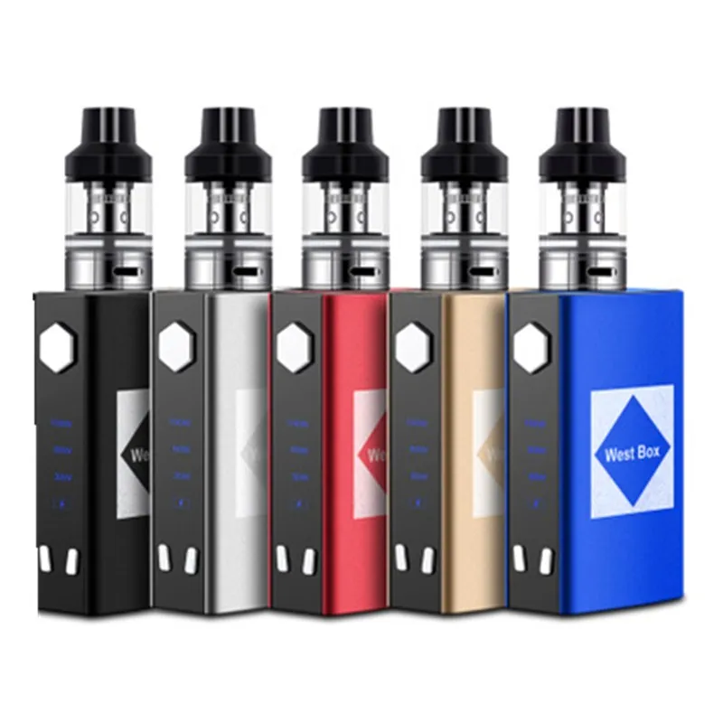 Kaufen Neueste 100w box mod kit 2200mah batterie mit 2ml tank vape stift temperatur control Elektronische Zigarette shisha vaper für flüssigkeit