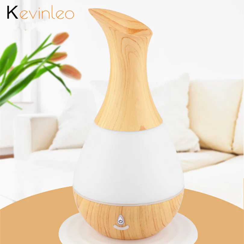 

Aroma Essential Oil Diffuser Ultrasonic Air Humidifier with Wood Grain 7Color Changing LED Lights for Office Home