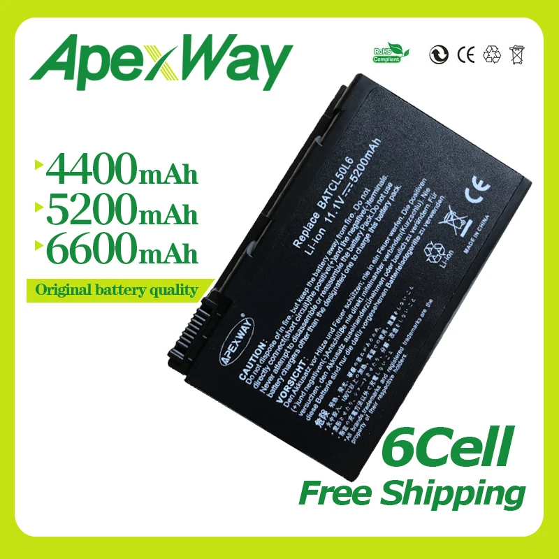 

Apexway 6 cells laptop Battery for Acer BATBL50L4 BATBL50L6 BATBL50L8H BATCL50L BATCL50L6 BT.00403.008 BT.00404.001