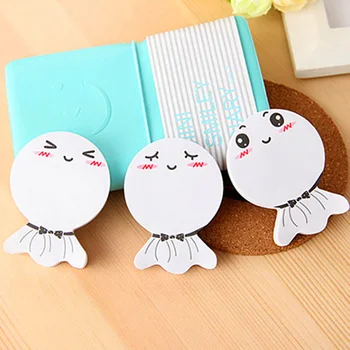 

60 sheets Cute Kawaii Sunny Doll Self-Adhesive Stickers Memo Pad Writing Paper Sticky Notes Learning Stationery School Supplies