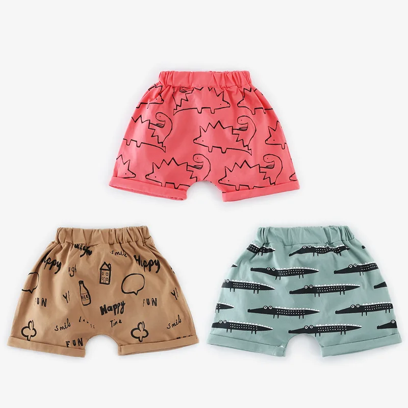 

2018 summer boys infant shorts thin cartoon baby trousers