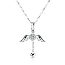 Anime Angel Wings Heart Chain Choker Collares Women’s Clothing & Accessories Body Jewelry Necklaces & Pendants Fine Jewelry