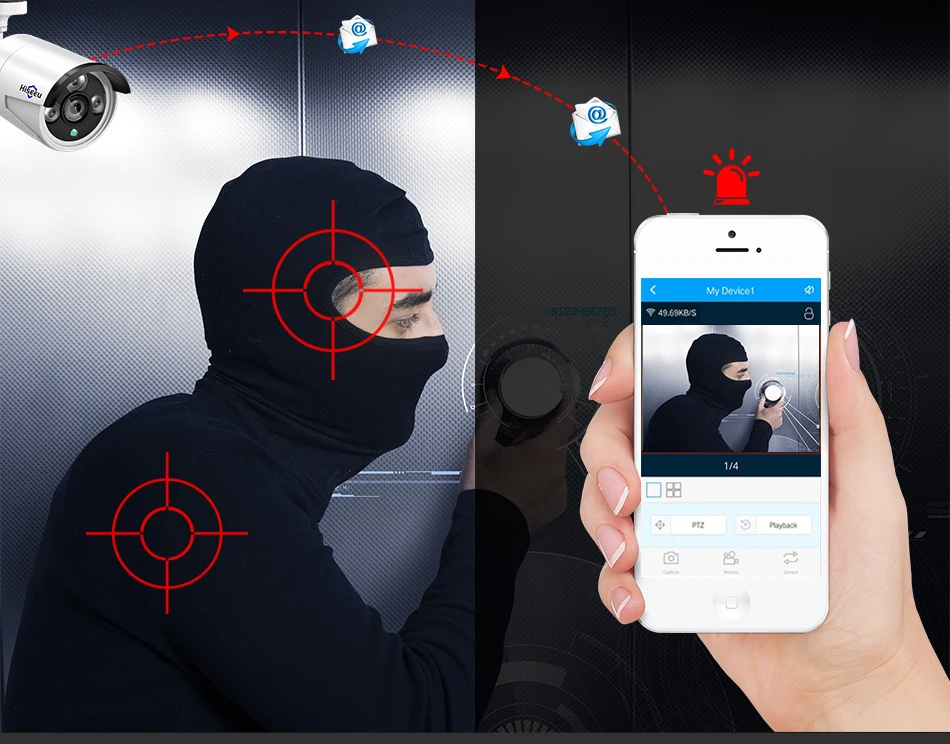 Hiseeu Wi-Fi видео наблюдение для дома камеры безопасности системы 4CH 1080P видеонаблюдение комплект NVR 2 шт. 960 P/1080 P беспроводного ip камера набор видеонаблюдения P2P