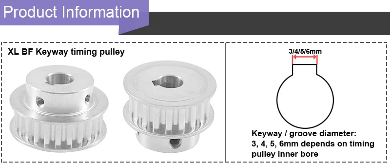 XL BF Keyway pulley info