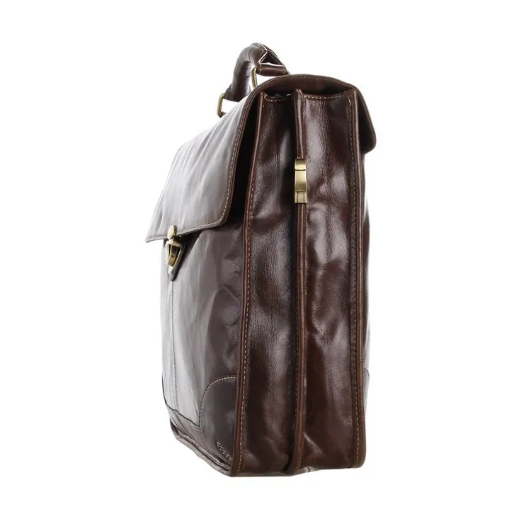 Продвижение Винтаж Настоящее Натуральная кожа мужские сумки через плечо Бизнес Корова кожа мужчины портфель сумки на плечо 1" ноутбук# vp-j7091