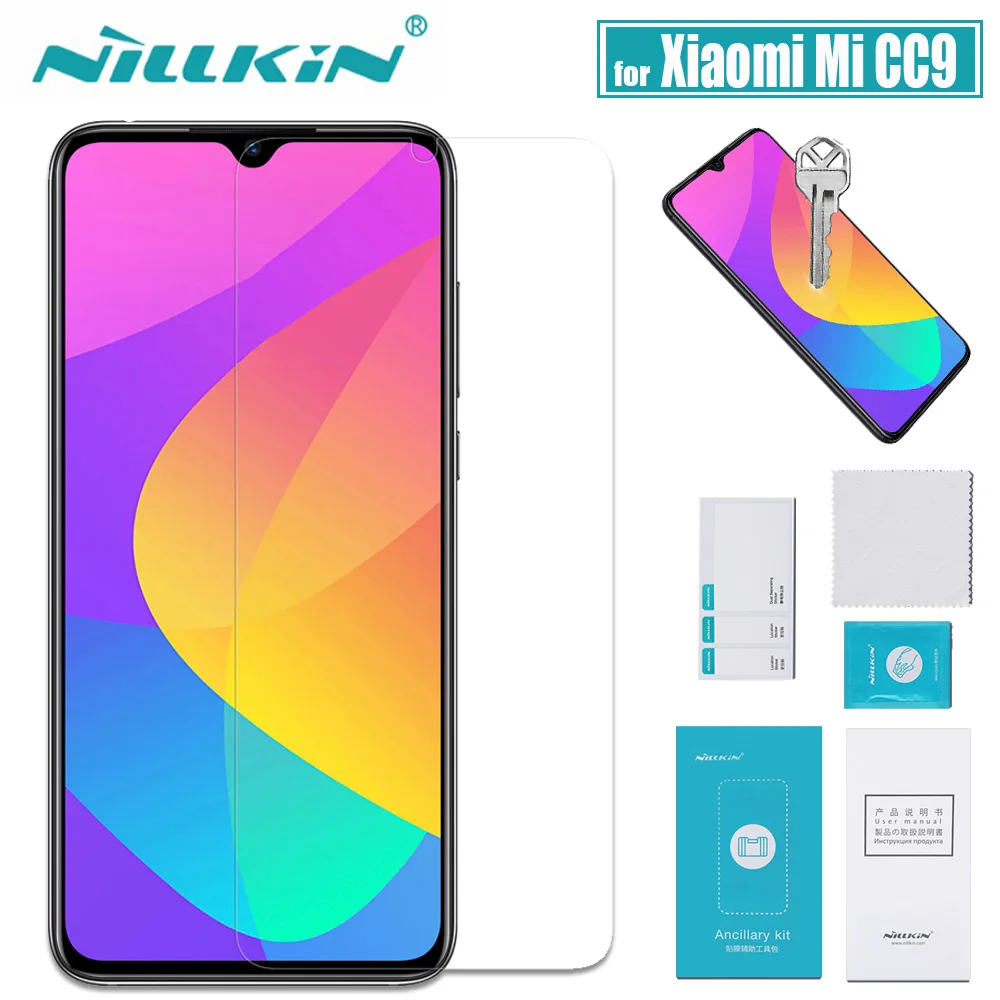 

Xiaomi Mi CC9 Glass Screen Protector Nillkin 9H Hard 0.2MM Clear Safety Protective Glass on Xiaomi CC9 Tempered Glass Film