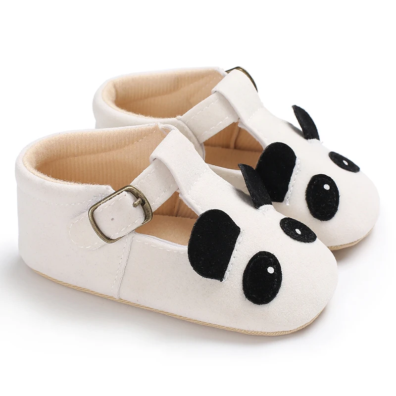 Для малышей; стильная футболка с изображением персонажей видеоигр для тех, кто только начинает ходить мягкая подошва силиконовый новорожденный гель кожаная обувь для ребенка, еще не начавшего ходить "Панда"