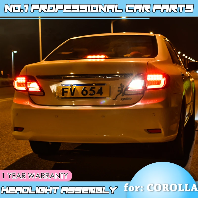 Binfu для Toyota Corolla 2011 2012 2013 тайваньские задние фонари светодиодный задний фонарь DRL+ тормоз+ сигнал авто аксессуары автомобильный Стайлинг