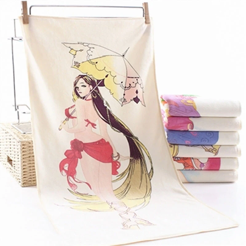 

Creative Magic Face Towel Cotton Printed Beautiful Girl Sexy Towel Color Change Drying Bath Beach Towel Washcloth Shower 3DMJJ1