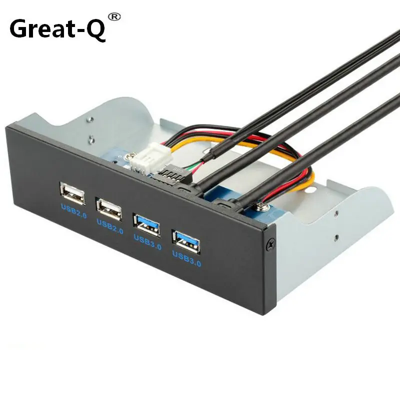 

Great-Q 19pin + 9pin PC Chassis Front CD Driver Panel 2 USB2.0+2 USB3.0 hub Port Extender Computer Front Panel Expansion Card
