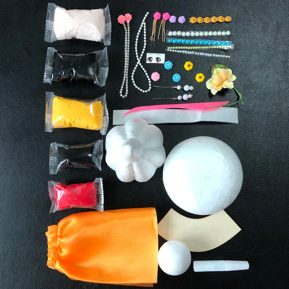 DOLLRYGA Slime Doll Set DIY Handwork Clay Chinese Traditional Doll with Dress and Headwear Christmas Birthday Gift For Girls DOLLRYGA Slime Doll Set DIY Handwork Clay Chinese Traditional Doll with Dress and Headwear Christmas Birthday Gift For Girls