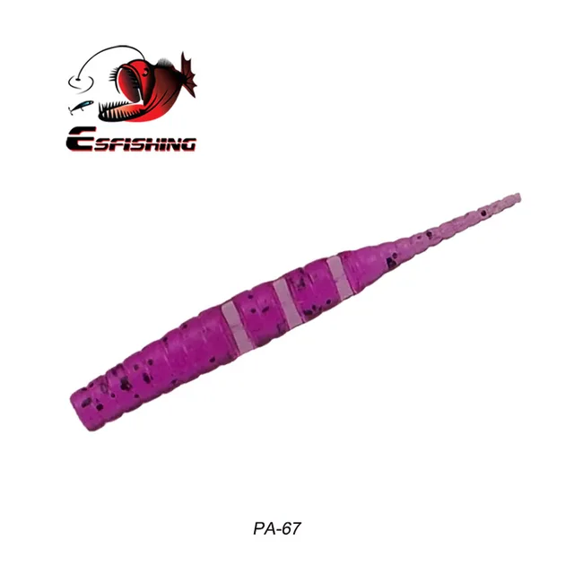 ESFISHING Polaris 42mm Sinking Artificial Silicone Soft Worm Baits Softness Pesca Tackle Winter Ice Fishing Lures Free shipping PA67