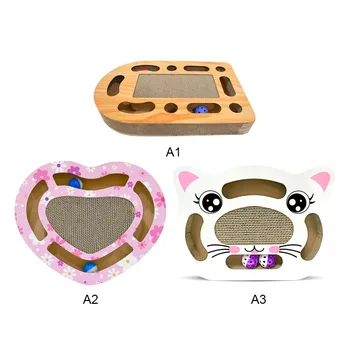 

Thicken Corrugated Paper Cat Kitten Scratch Board Pad With Two Balls Soft Bed Mat Claws Care Toys Pet Scratching Training Toy