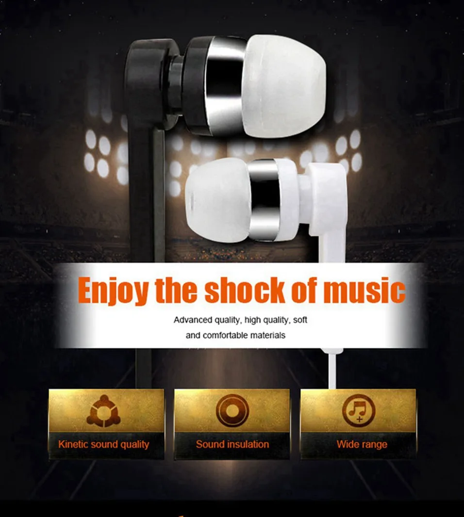 WhaY 3.5mm In-Ear Wired Earphone with Mic Hifi Stereo Headphones for iPhone Xiaomi Samsung PC MP3 Sport Earphone Gaming Headset  (1)