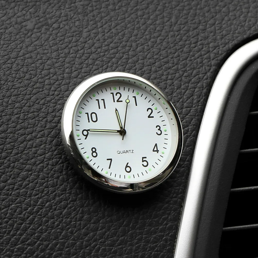 

Car Ornament Automotive Clock Auto Watch Automobiles Interior Decoration Stick-On Clock Ornaments Accessories Christmas Gifts