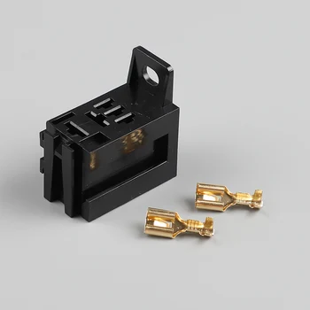 

5 pcs automobile relay socket without wire contain terminal 6.3mm high current
