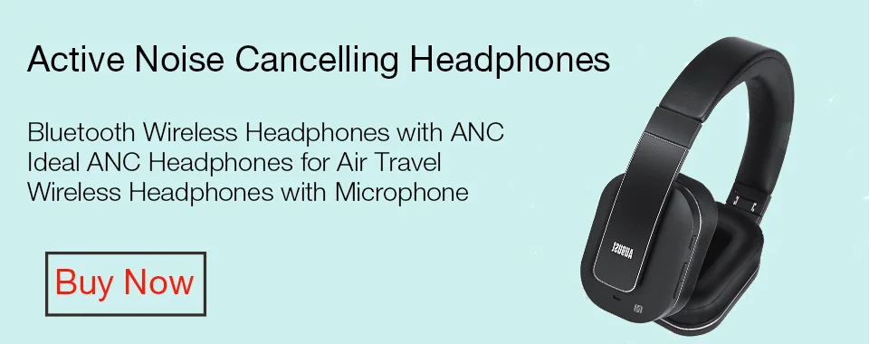 August EP750 Wireless Bluetooth Headphoens with Active Noise Cancelling,aptX,Microphone