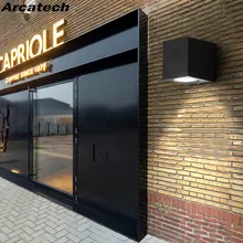 Квадратный Открытый водонепроницаемый настенный светильник, садовый светильник s 3W/6 Вт светодиодный алюминиевый настенный светильник, светильник для крыльца, настенный светильник, современный настенный светильник s NR-18