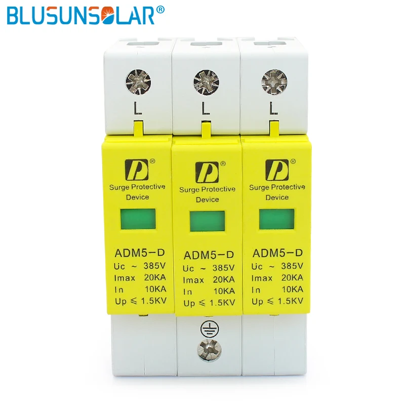 Rail de Proteção contra Surtos Dispositivo de Proteção sobre a Tensão Alta Qualidade Venda Quente p 20ka 110 v 220 ac Din Spd Anti-relâmpago Surge 3 5 Alta qualidade venda quente 3 p 20KA