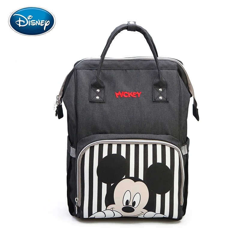 Disney Микки и Минни Маус Путешествия Пеленки мешок Bolsas Maternidade коляска с водоотталкивающим покрытием сумка USB Электрический нагреватель для