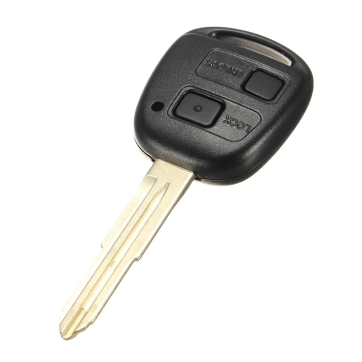 

2pcs Lock and Unlock Remote Key Fob Shell Pad Switch Blade Key Case Cover for Toyota Yaris 2 Button