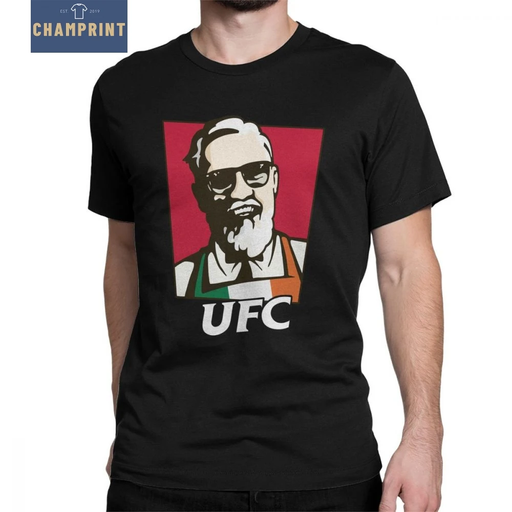 

The King Conor Mcgregor MMA KFC Creative Hipster T Shirt for Men Short Sleeved Tops Grey Tees Pure Cotton Crewneck T-Shirts