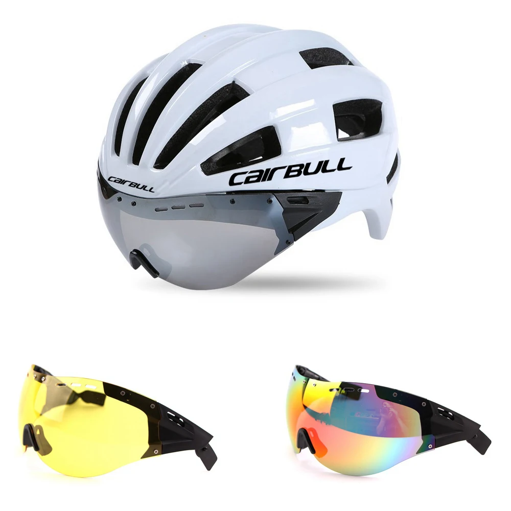 

235g ultralight EPS bicycle helmet for men road mtb mountain bike helmet lenses goggles cycling equipment 54-58cm Casco Ciclismo