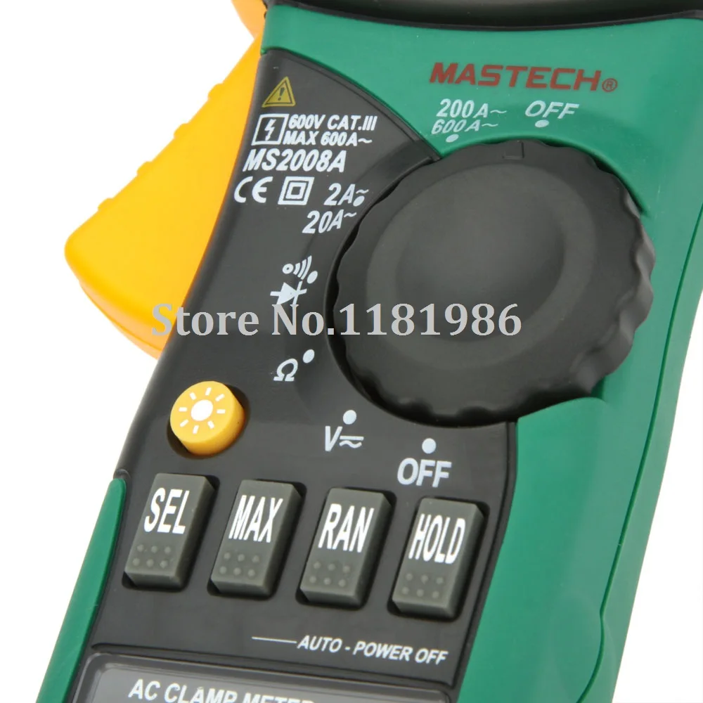 Цифровой Мультиметр Mastech MS2008A измеритель переменного тока с ЖК подсветкой|clamp