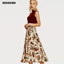 MISSOMO Летняя женская юбка Цветочная богемная большая свободная стильная длинная юбка с принтом клетчатая юбка винтажная элегантная облегающая юбка