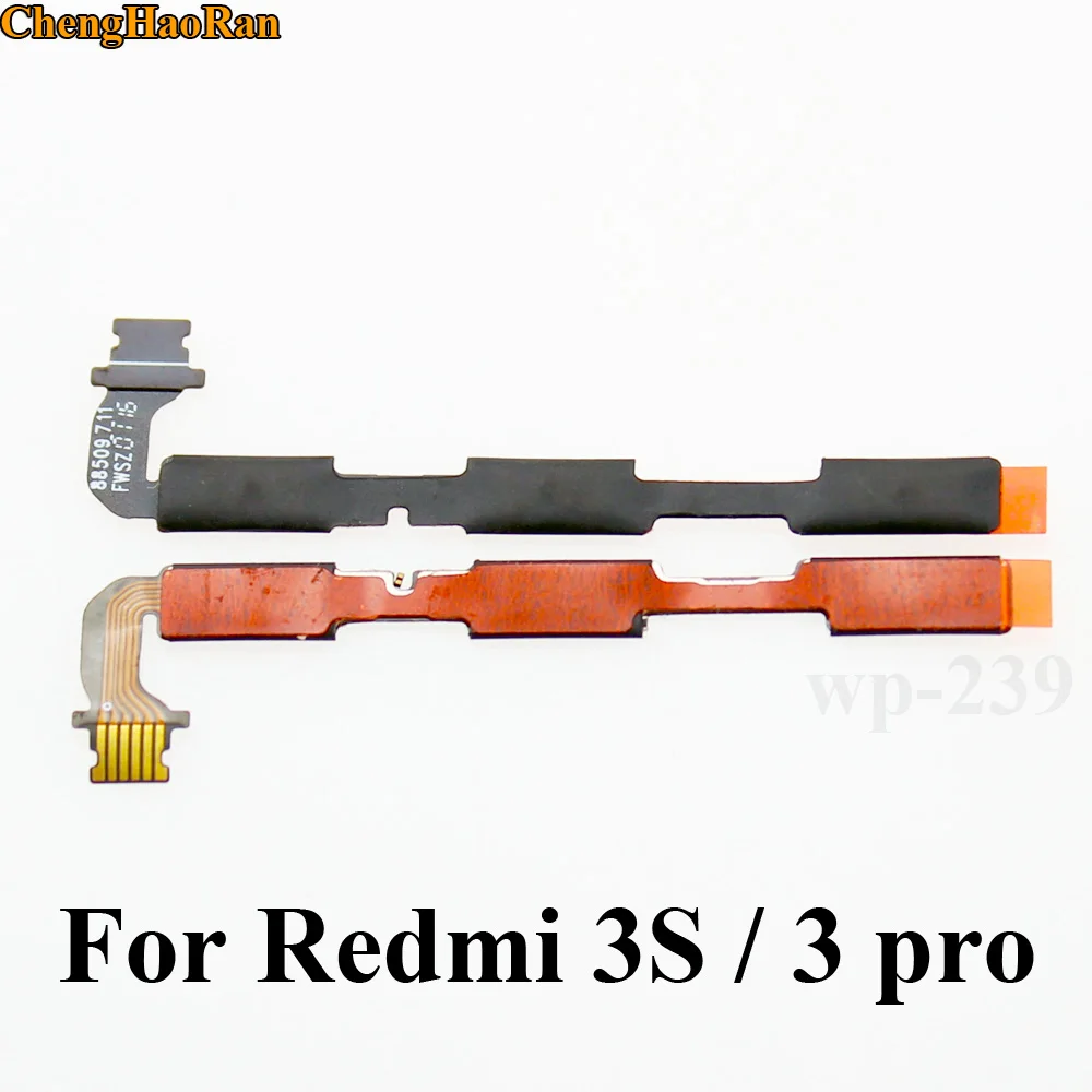 

ChengHaoRan 1pcs Volume up/down+power on/off Button Flex Cable For Xiaomi Redmi 3 hongmi 3S Redmi 3 pro