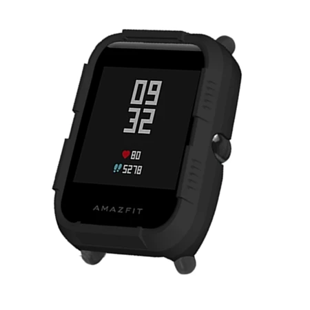 YUEDAER получехол защитный чехол для Xiaomi Amazfit Bip чехол для смарт часов защитные аксессуары для Amazfit Bip оранжевый - Цвет: Black