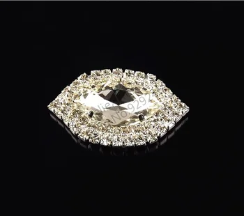 

1pc/pack 30*50mm eye-shape big mariquesa crystal rhinestone button over coat button silver for hat shoes bags sofa decoration