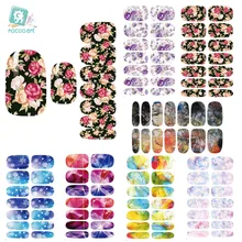 Rocooart K4 переводные наклейки для ногтей с водой, розовые цветы, снежинка, наклейки для ногтей, инструменты для украшения маникюра, покрытие для ногтей, наклейки