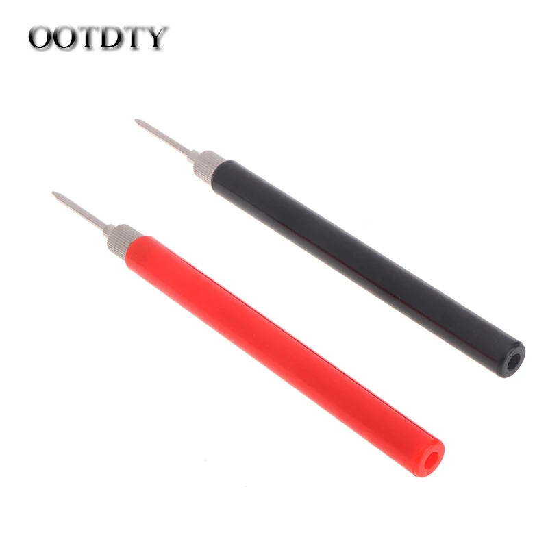 

OOTDTY 2pcs Spring Test Probe Tip Insulated Hook Wire Connector Lead Pin for Multimeter dorp shipping