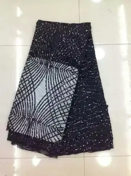 

Special offer high quality african tulle lace fabric with sequin Wholesale sequins French net lace fabric for Nigeria wedding