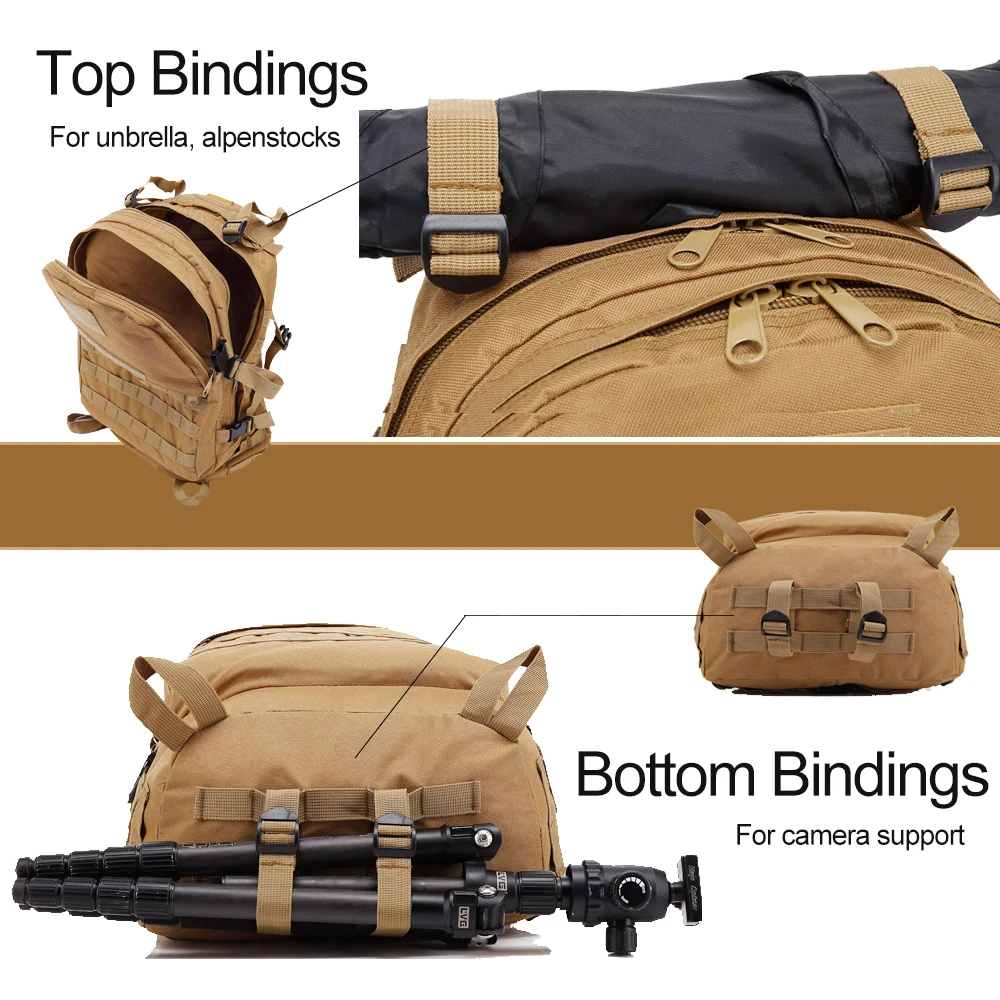 Billig 40L Militär Rucksack Rucksack Taktische Rucksack Taktische Tasche Armee Reise Outdoor Sport Tasche Wasserdicht Wandern Jagd Camping