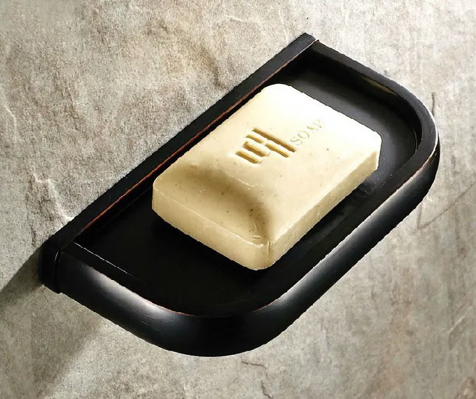 

Bathroom Accessory Black Oil Rubbed Brass Square Shape Wall Mounted Bathroom Soap Dish Holder mba194