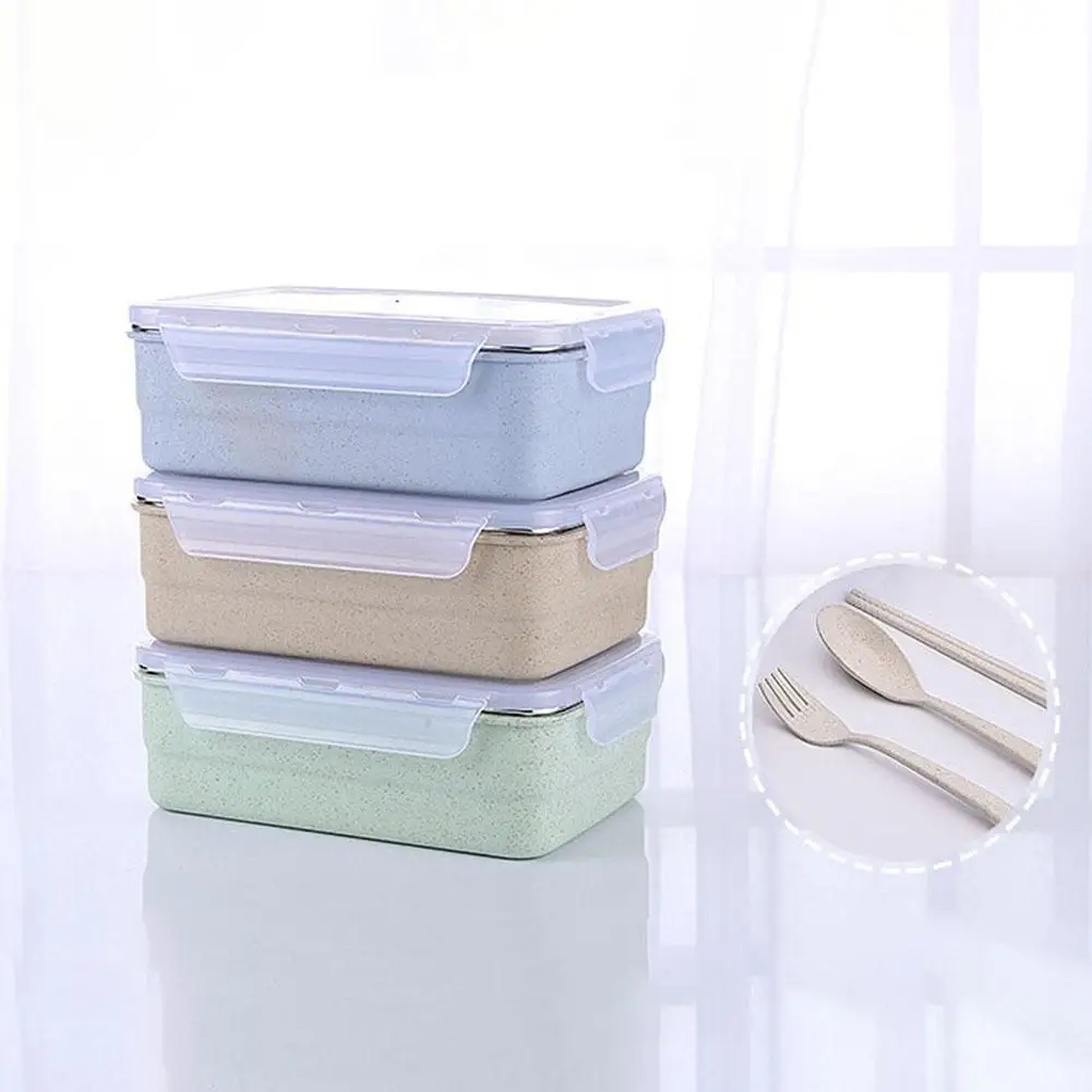 1200ml Portable Lunch Box Stainless Steel Cartoon Picnic Food Storage Container Useful | Дом и сад